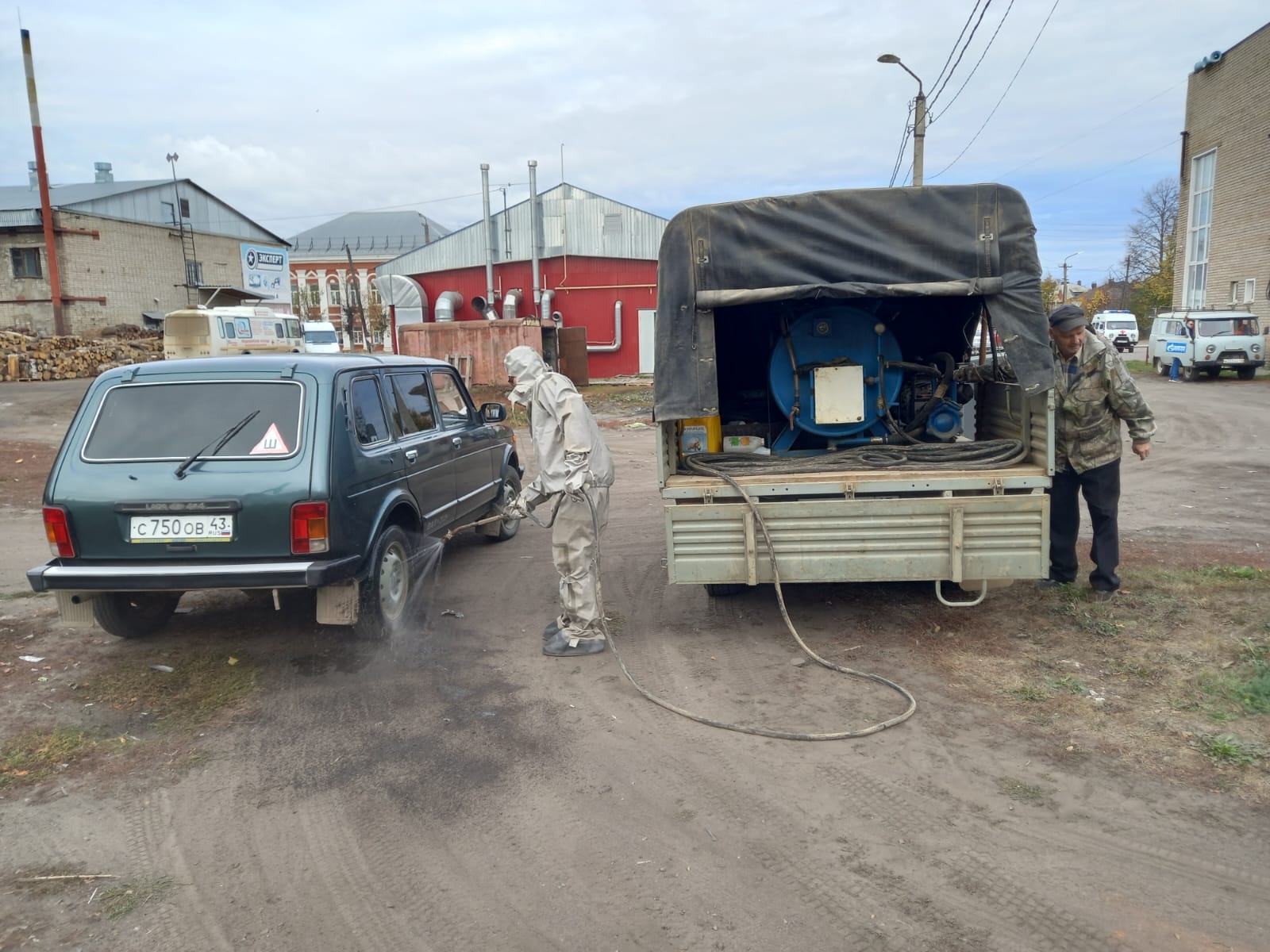 Станция обеззараживания транспорта.